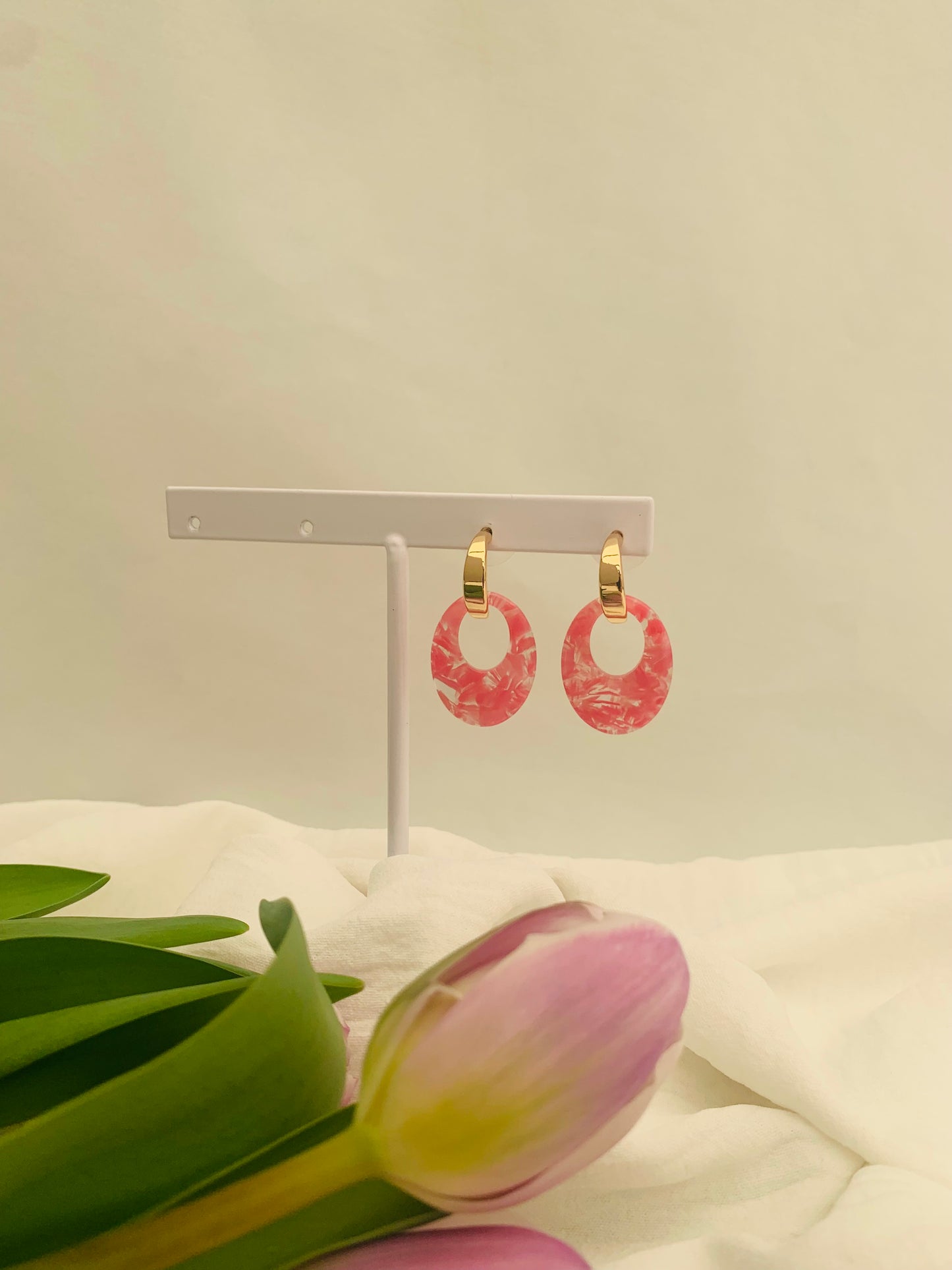 Oorbellen 'rosé luxe'