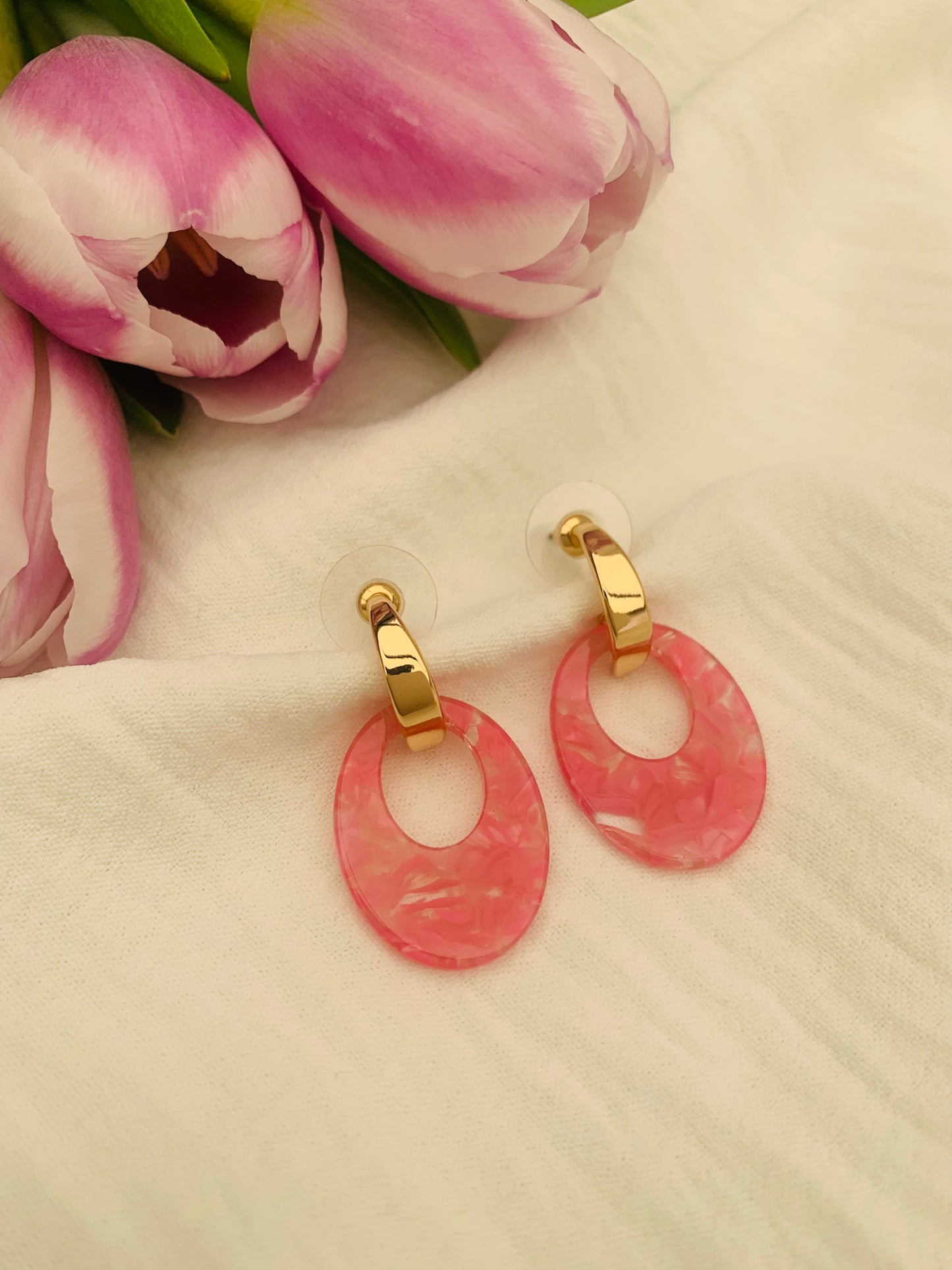 Oorbellen 'rosé luxe'