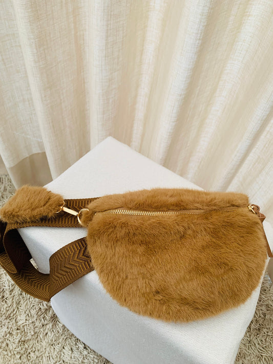Handtas 'fluffy brown'