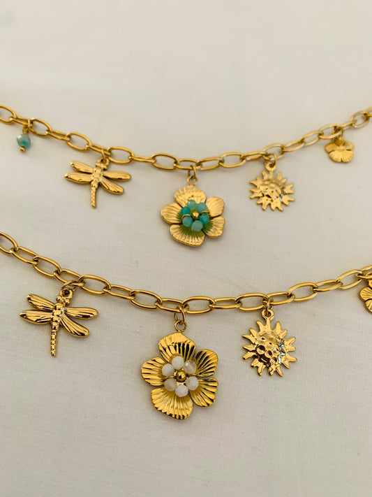 Bedelarmband ‘floral’