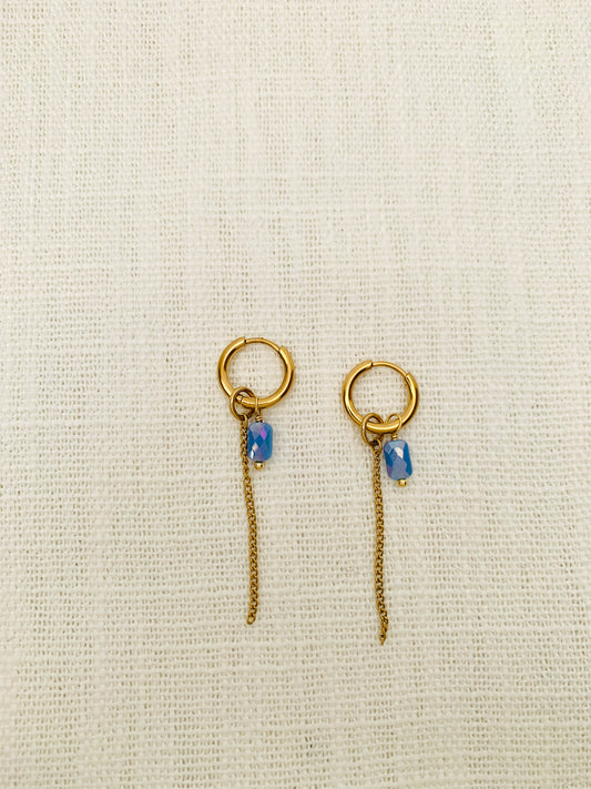 Oorbellen 'blue love'