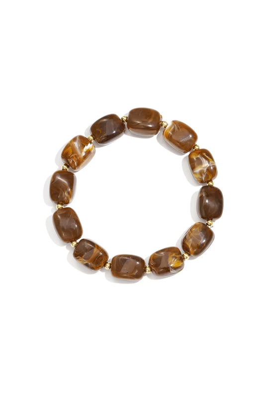 Armband 'brown beads'