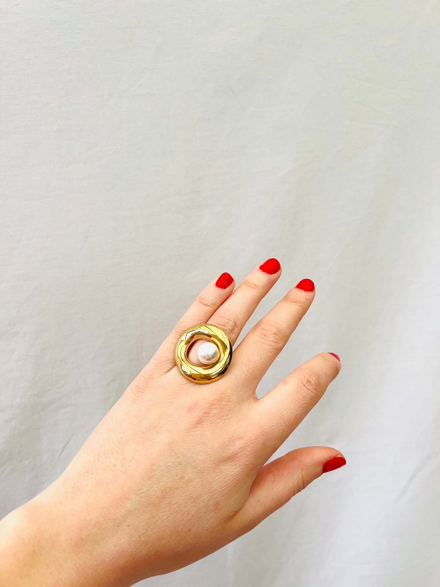 Ring 'pearl oval'