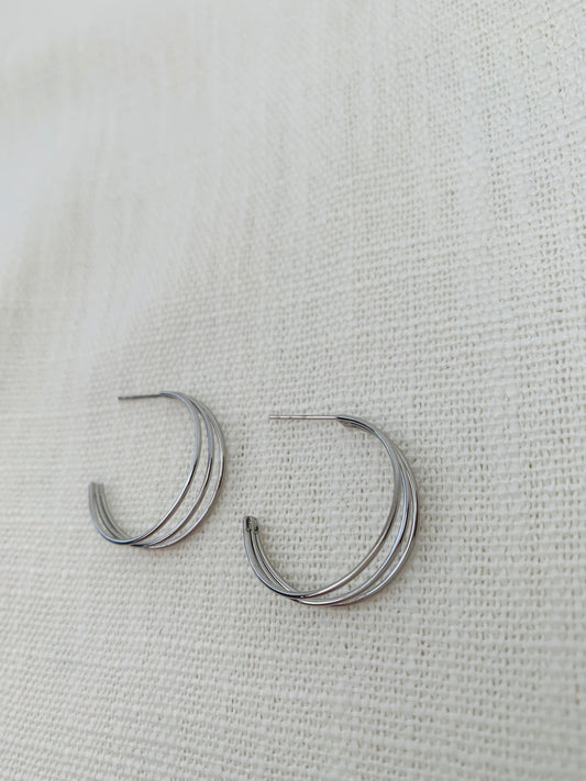 Oorbellen 'silver glow'