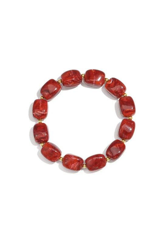 Armband 'darkred beads'