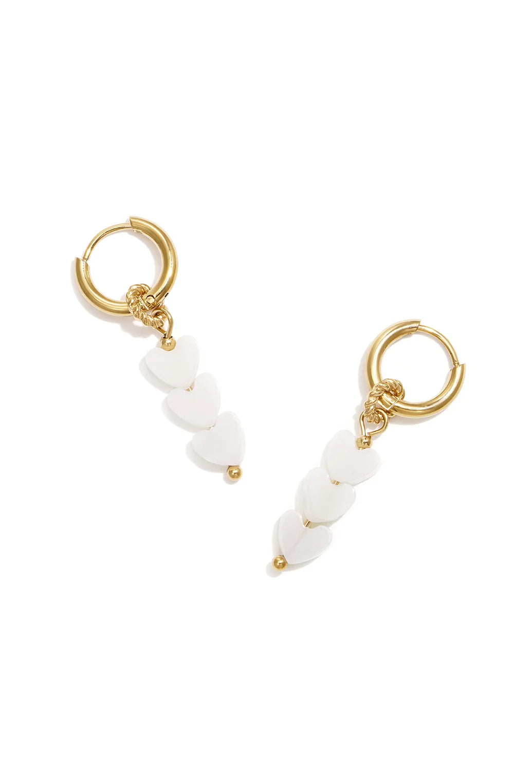Oorbellen 'triple heart'