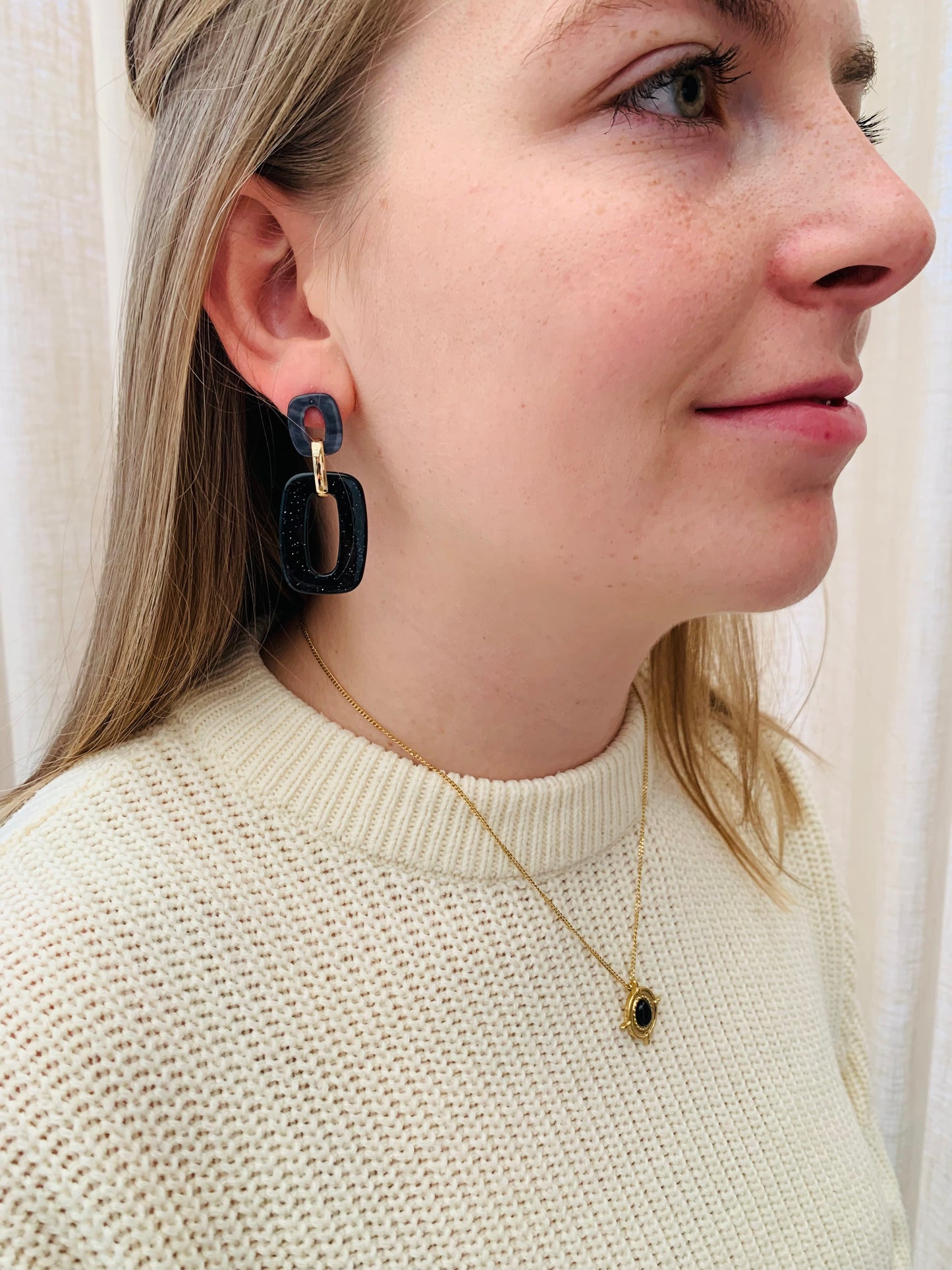 Oorbellen 'midnight'