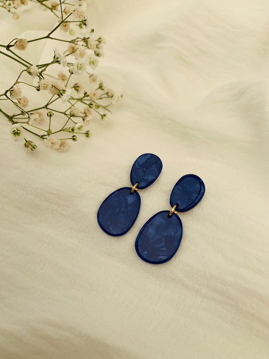 Oorbellen 'luna cobalt'