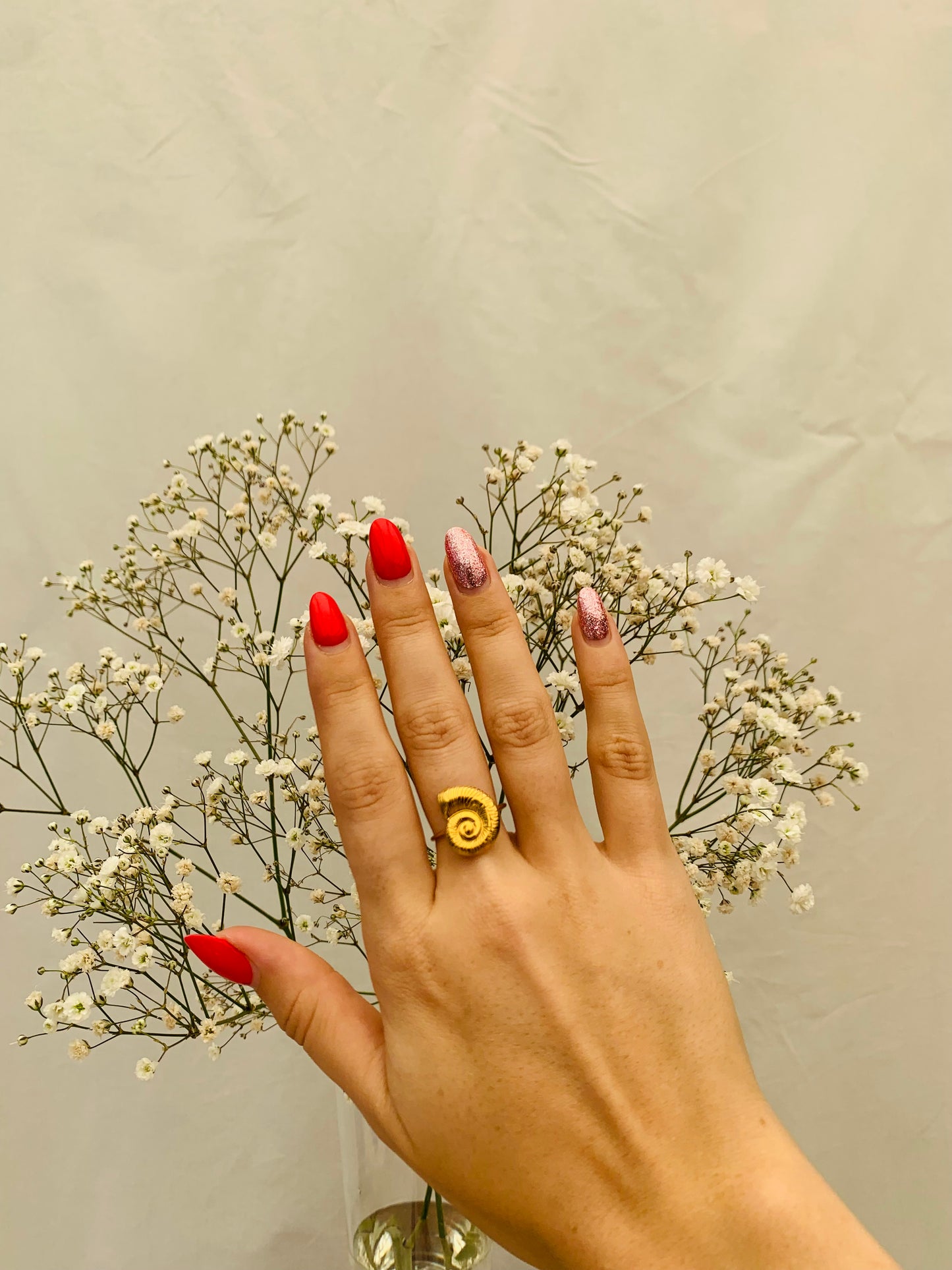 Ring 'seashell charm'