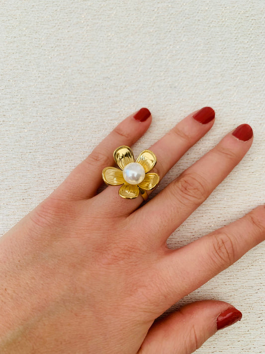 Ring ‘golden pearl’