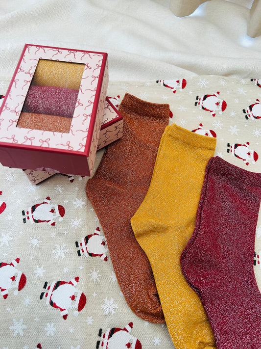 Giftset glittersokken: colorfull