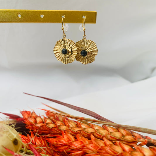 Oorbellen 'black around'