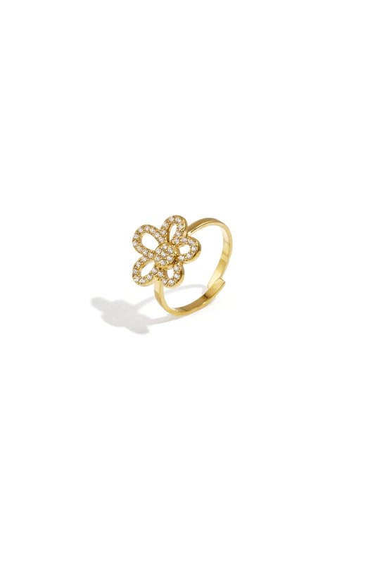 Ring 'inlaid flower'