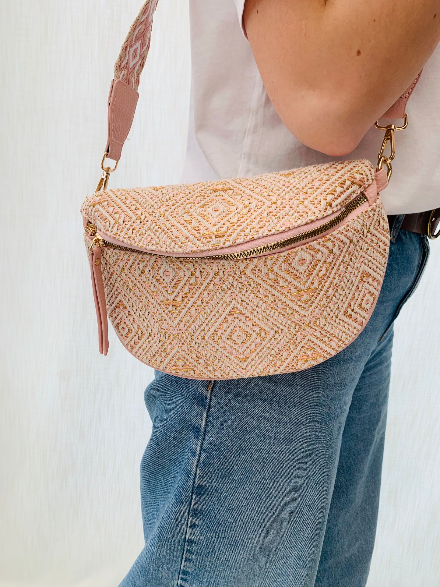 Crossbody 'pink sparkle'