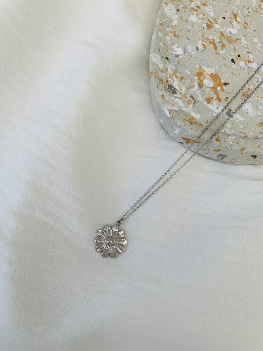 Ketting ‘blooming shine silver’