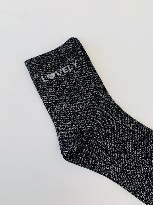 Sokken 'lovely silver'