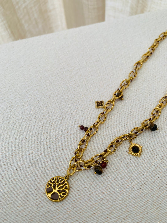 Ketting ‘bordeaux woods’