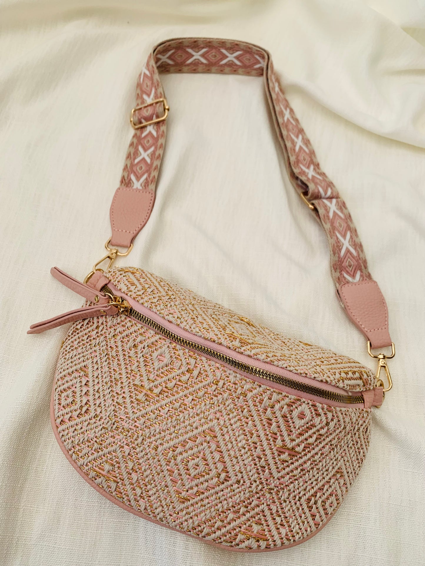 Crossbody 'pink sparkle'