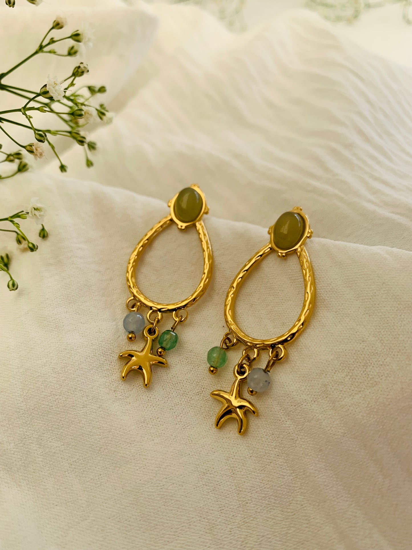 Oorbellen 'coral reef'