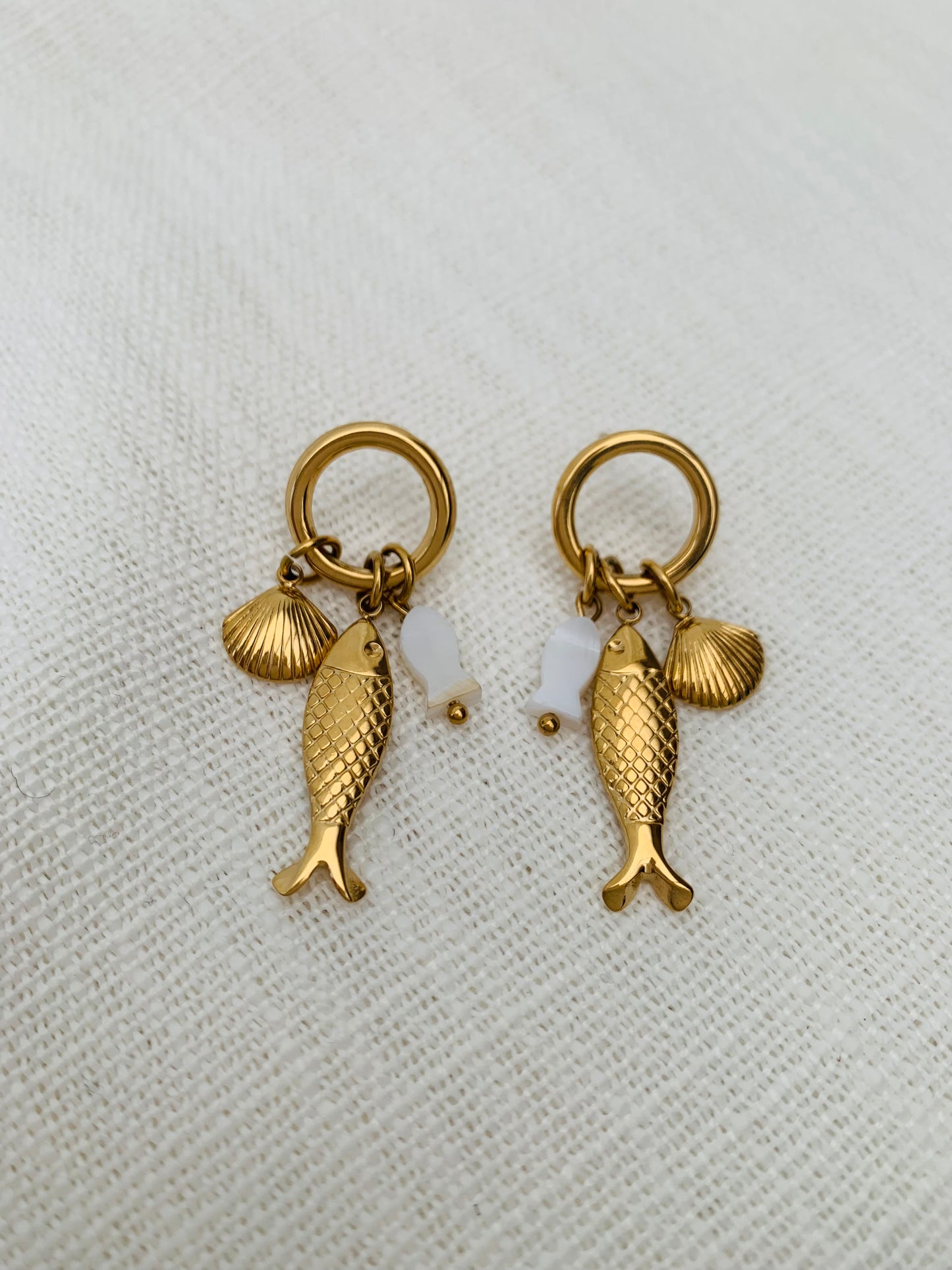 Oorbellen 'golden fish'