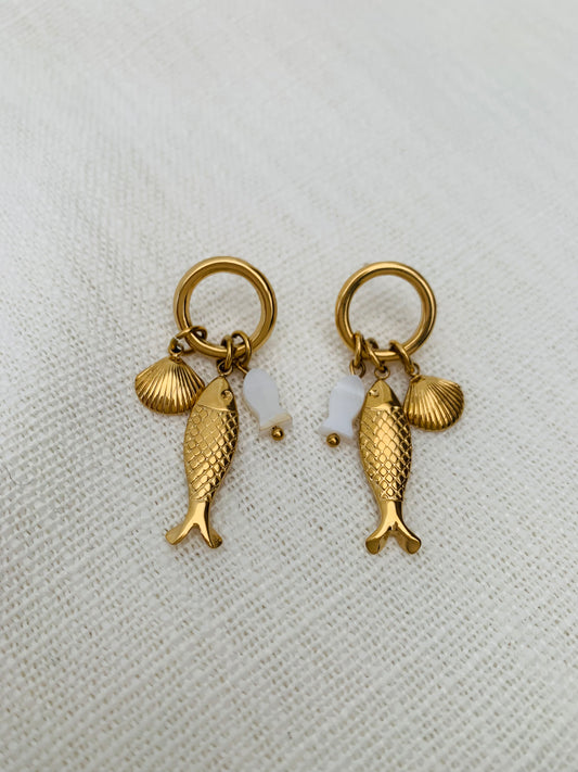 Oorbellen 'golden fish'