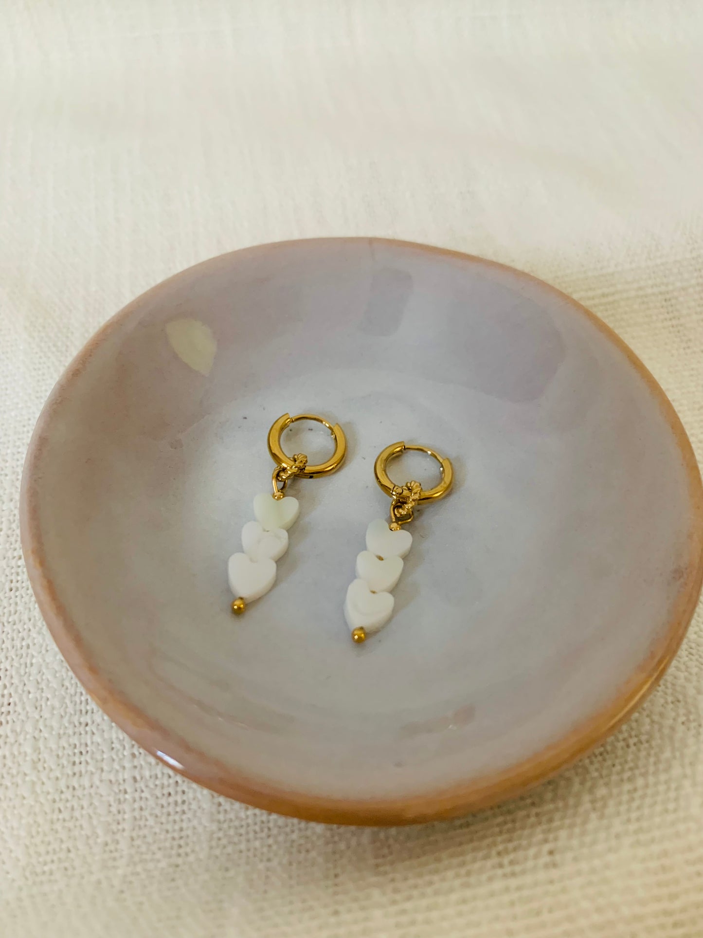 Oorbellen 'triple heart'