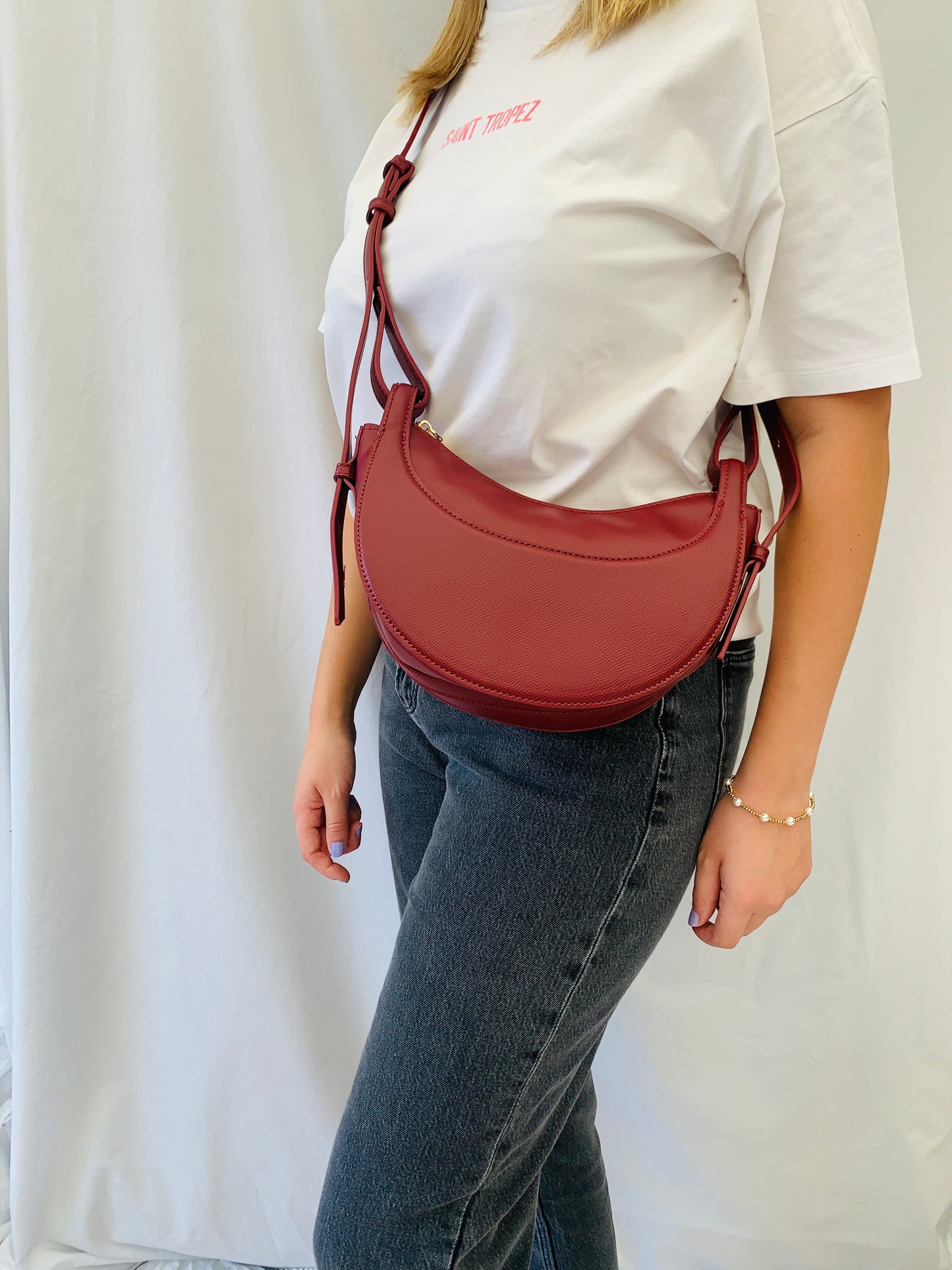 Handtas ‘dark red love’