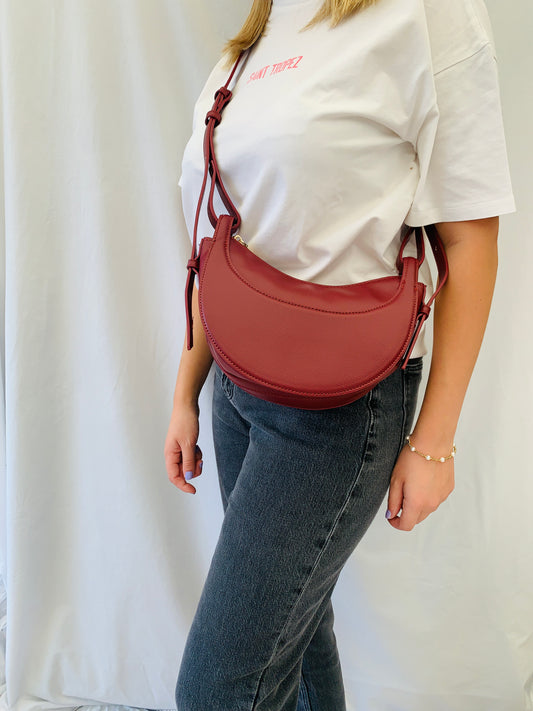 Handtas ‘dark red love’