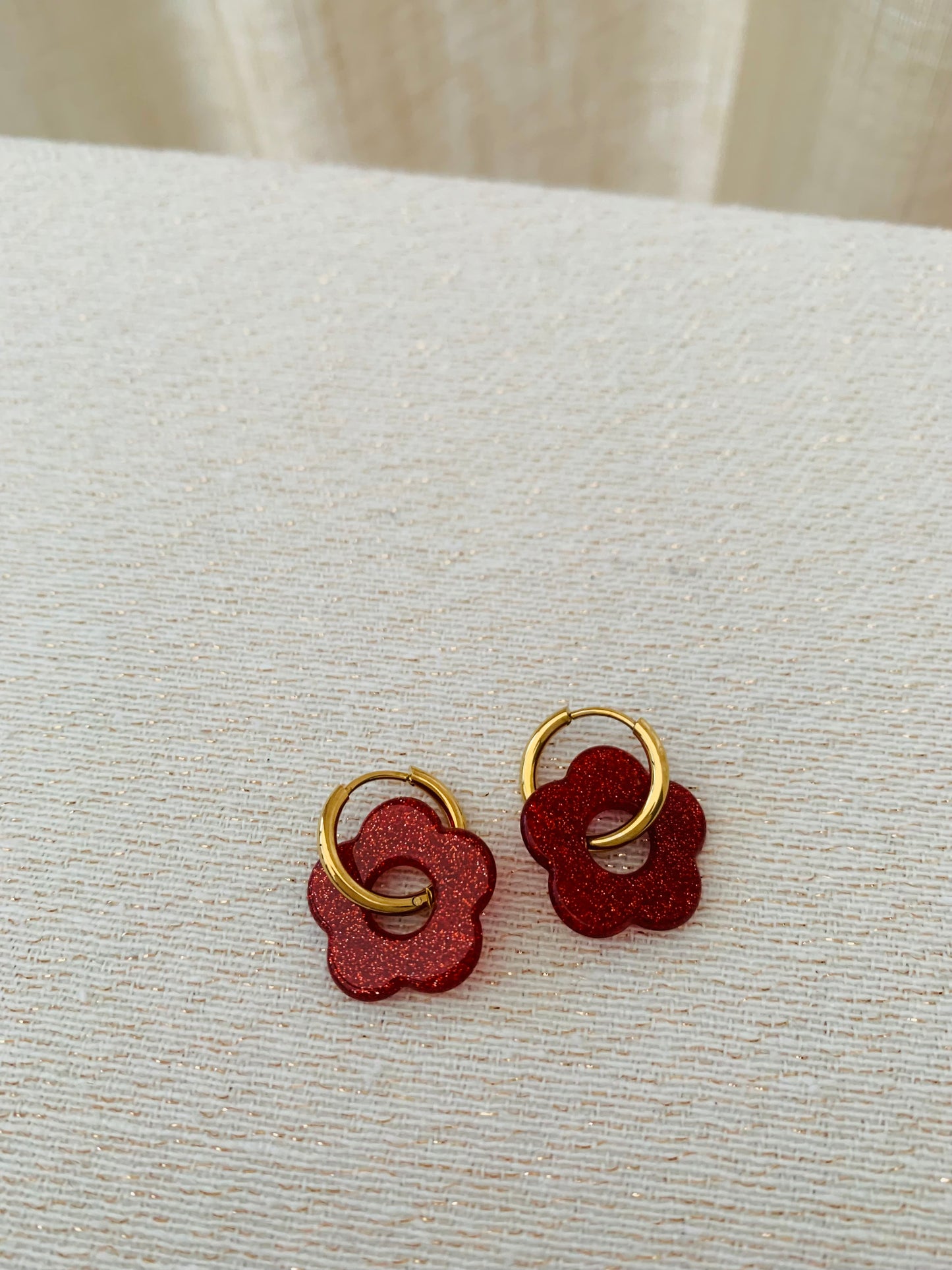 Oorbellen ‘red glamour’