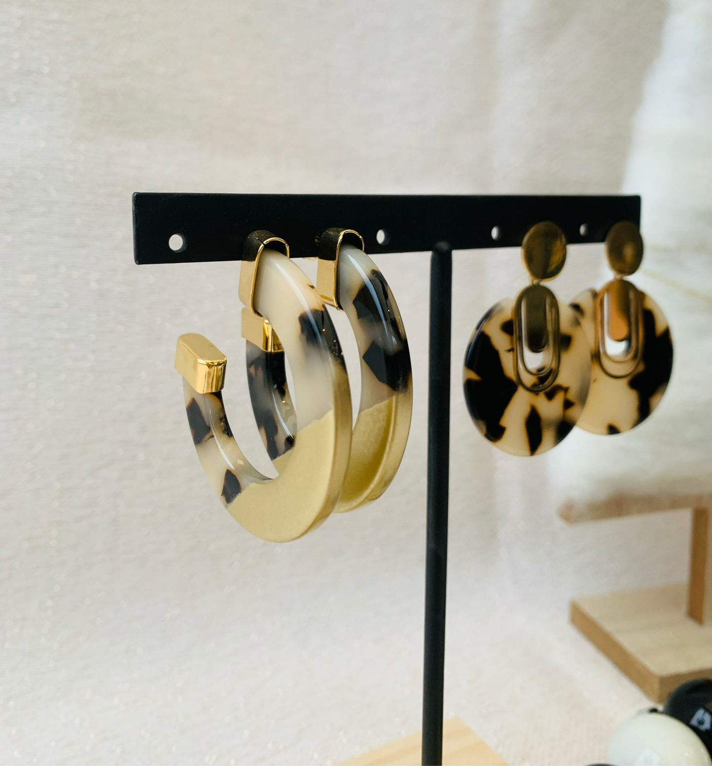 Oorbellen 'leopard hoops'