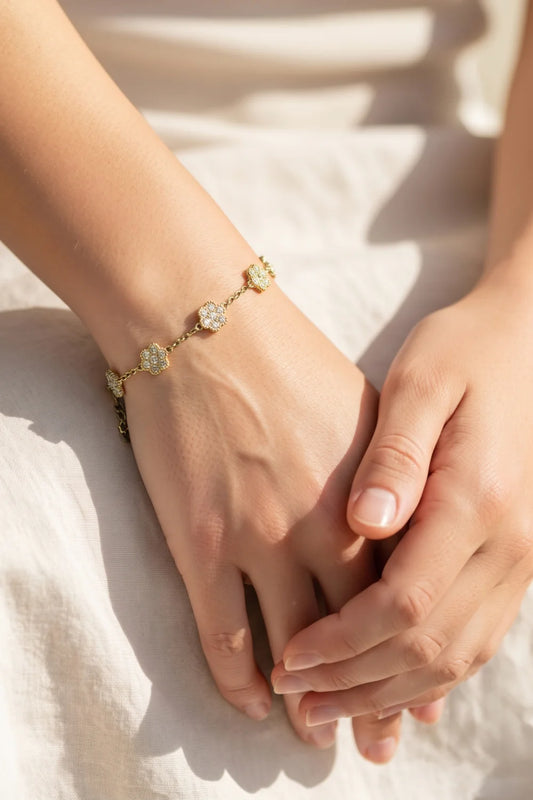 Armband 'inlaid flower'