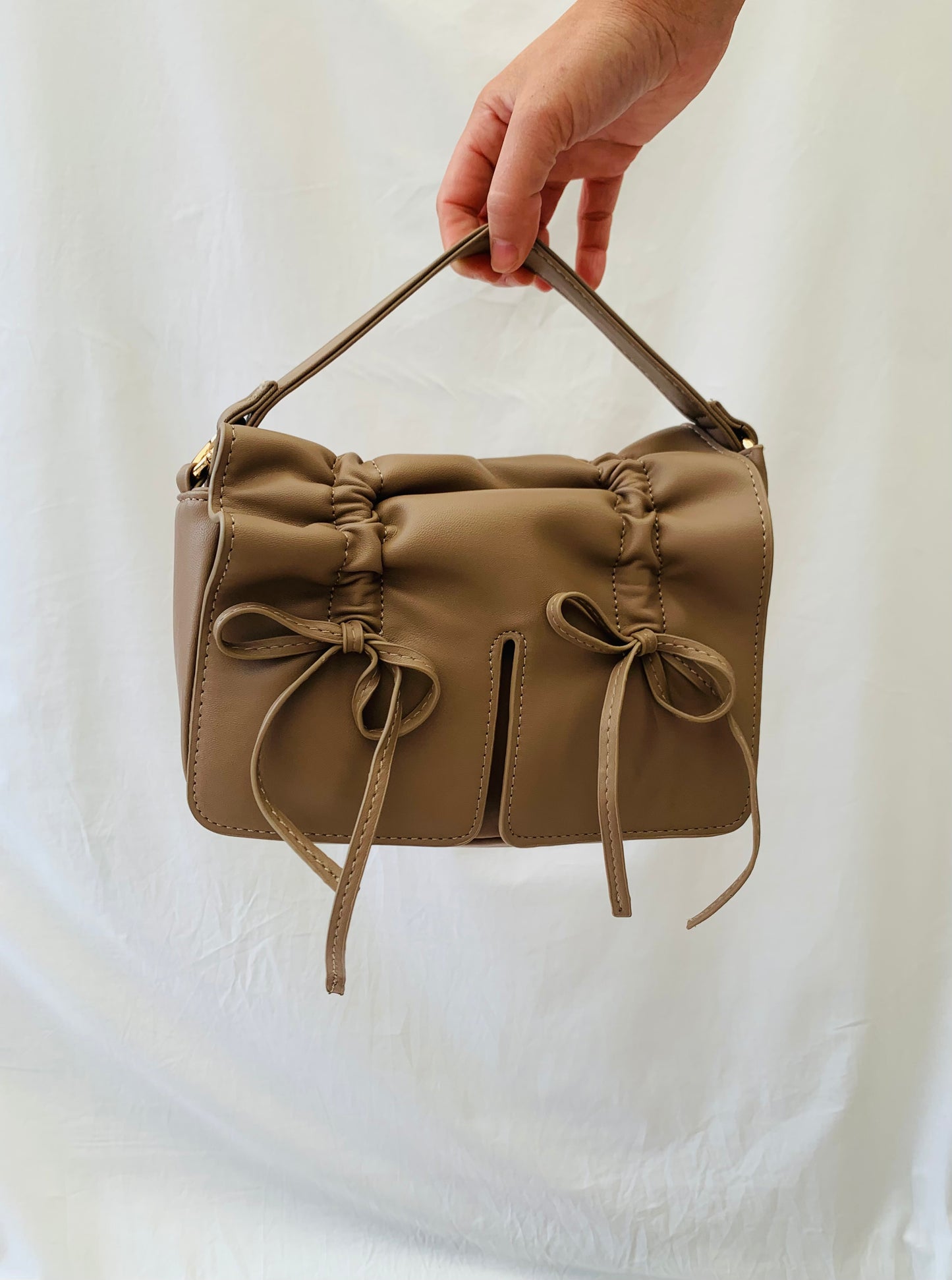 Handtas 'double bow'