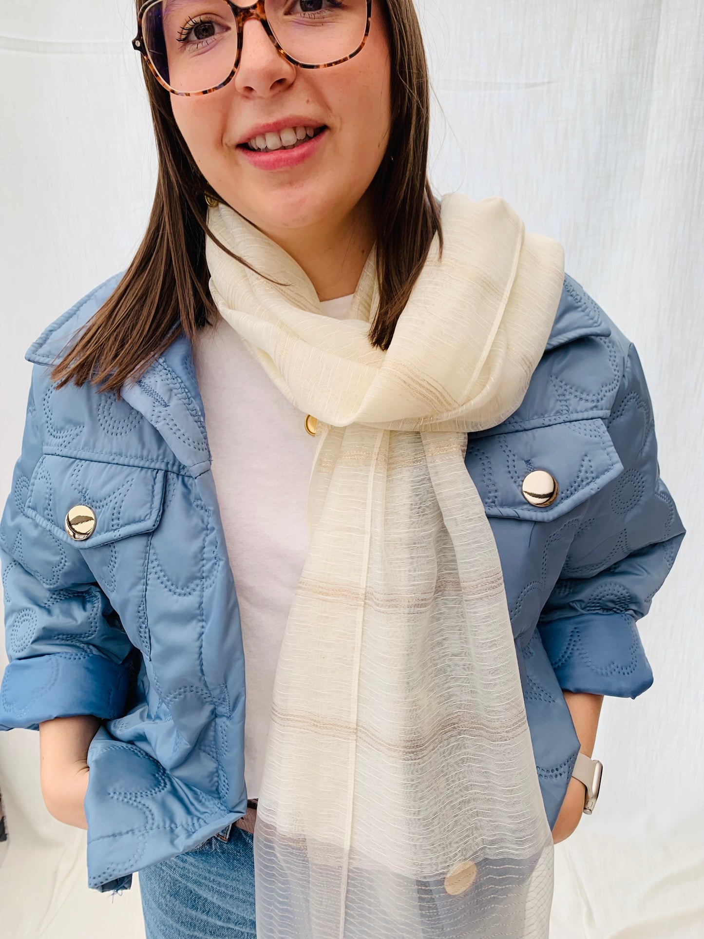 Scarf 'white sparkle'