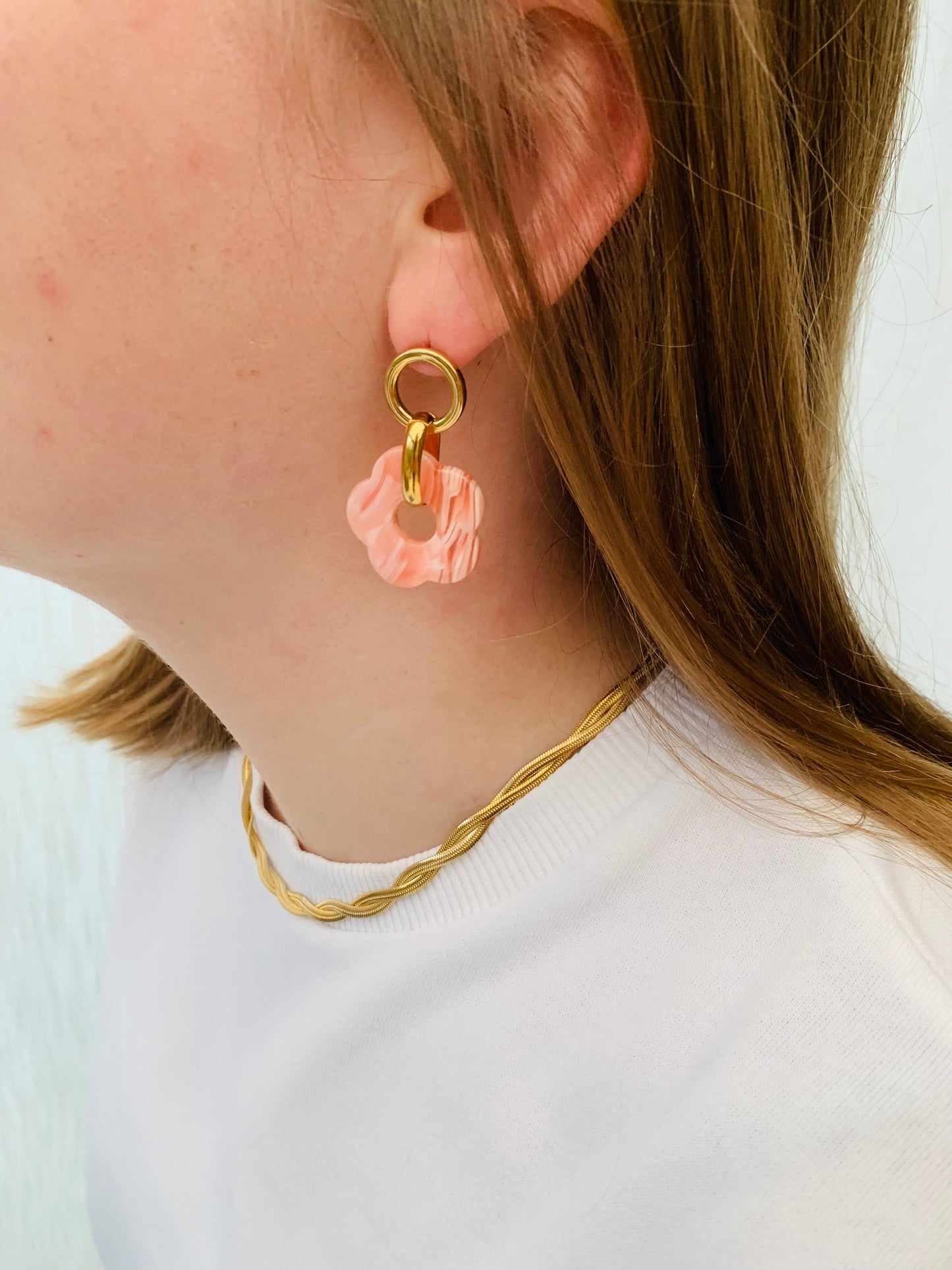 Oorbellen ‘rosé bloom’