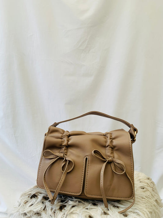 Handtas 'double bow'