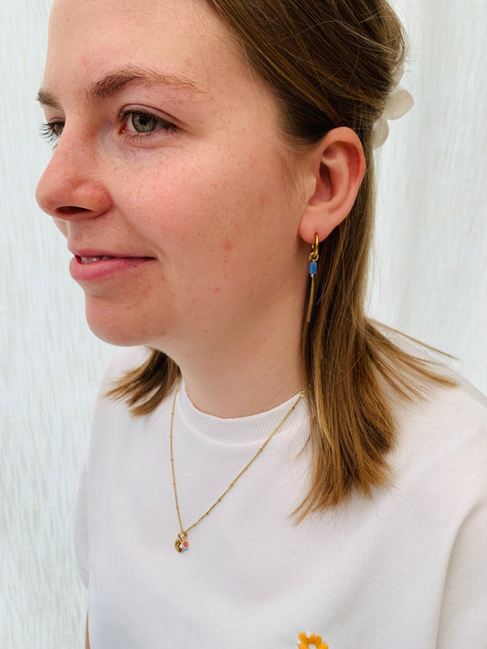 Oorbellen 'blue love'