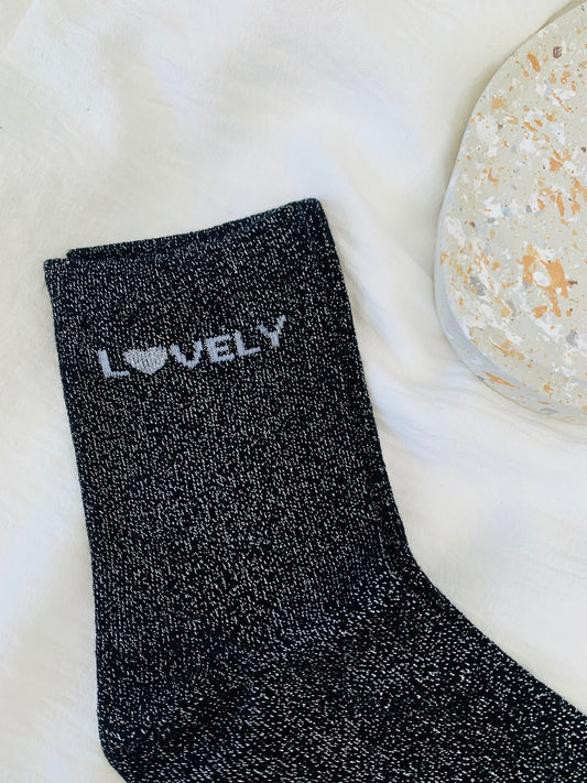 Sokken 'lovely silver'