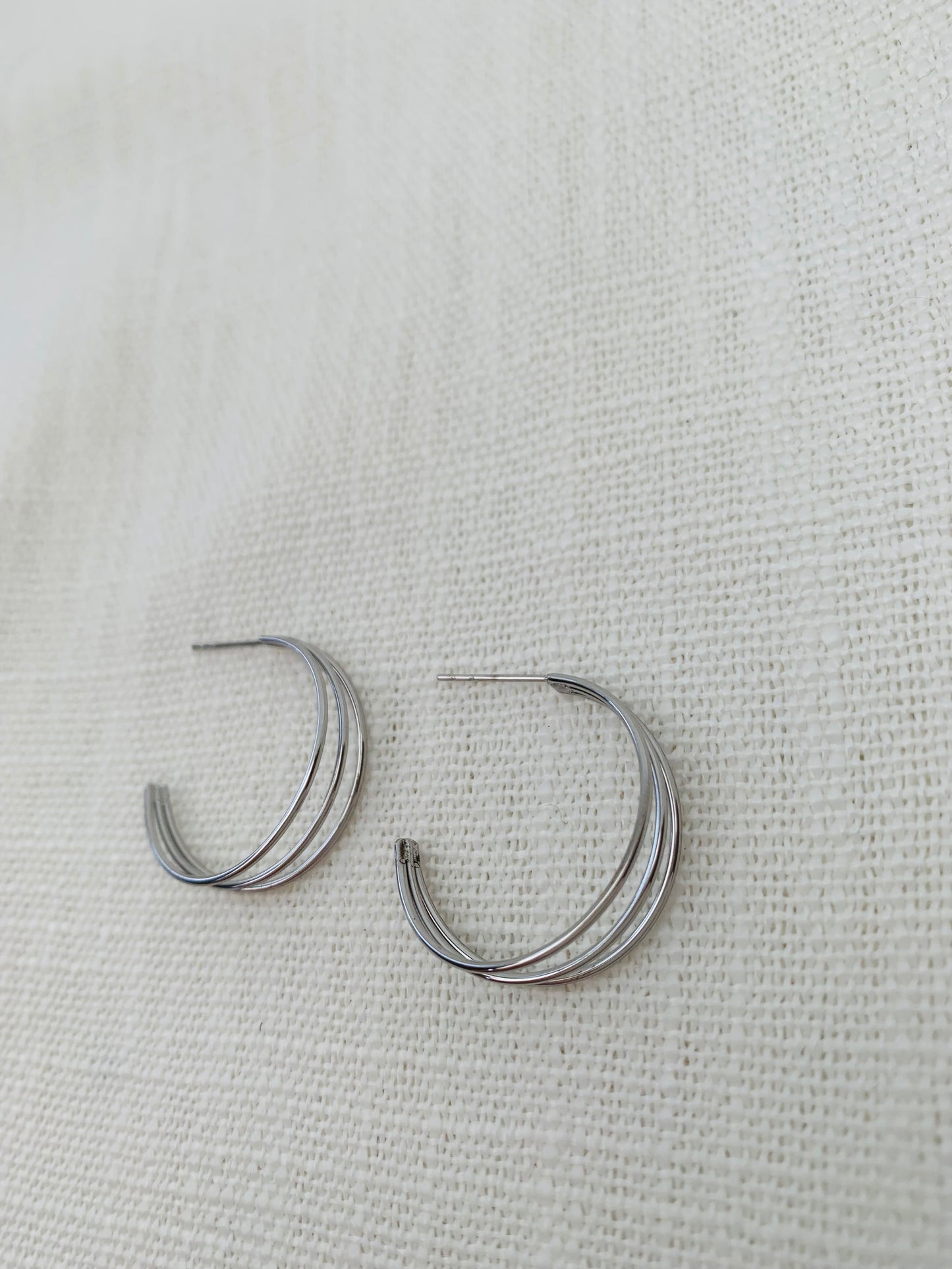 Oorbellen 'silver glow'