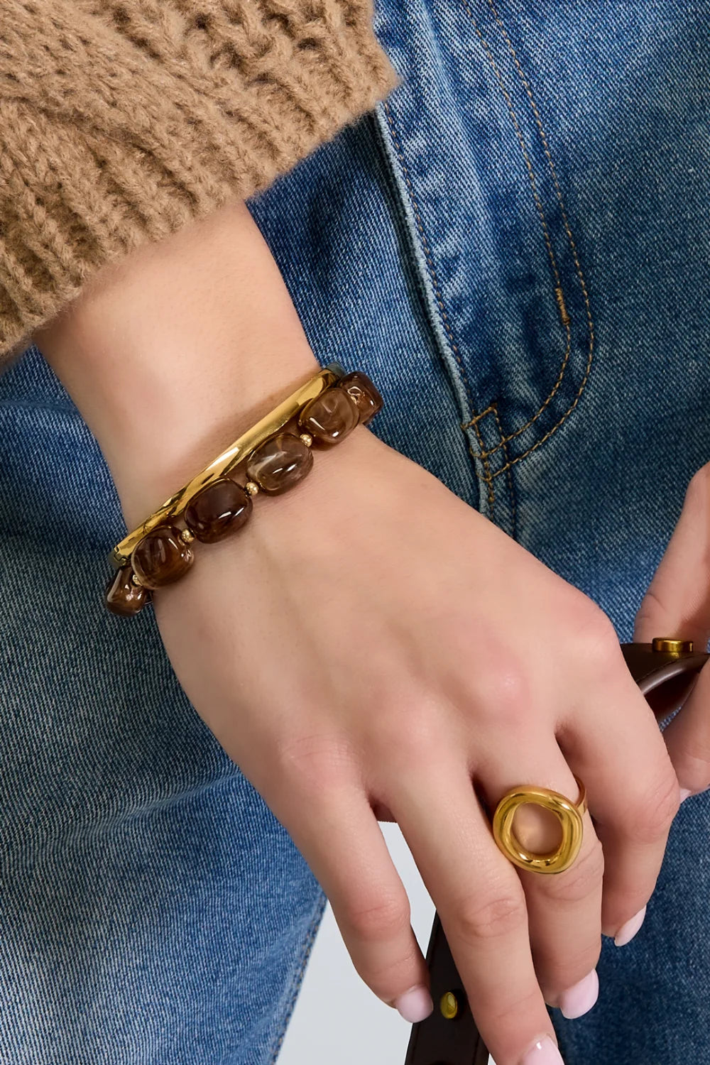 Armband 'brown beads'