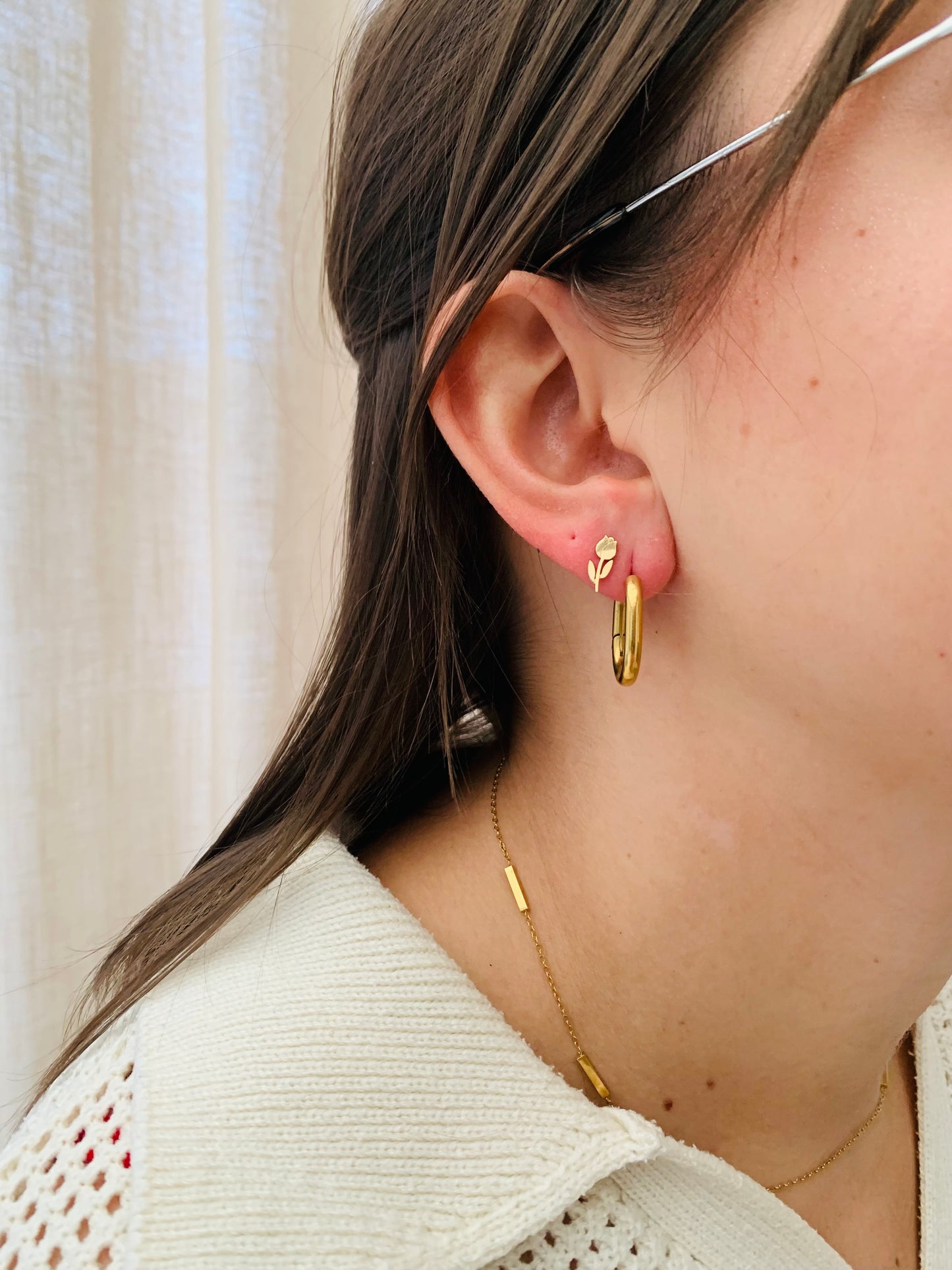 Oorbellen 'tulip studs'