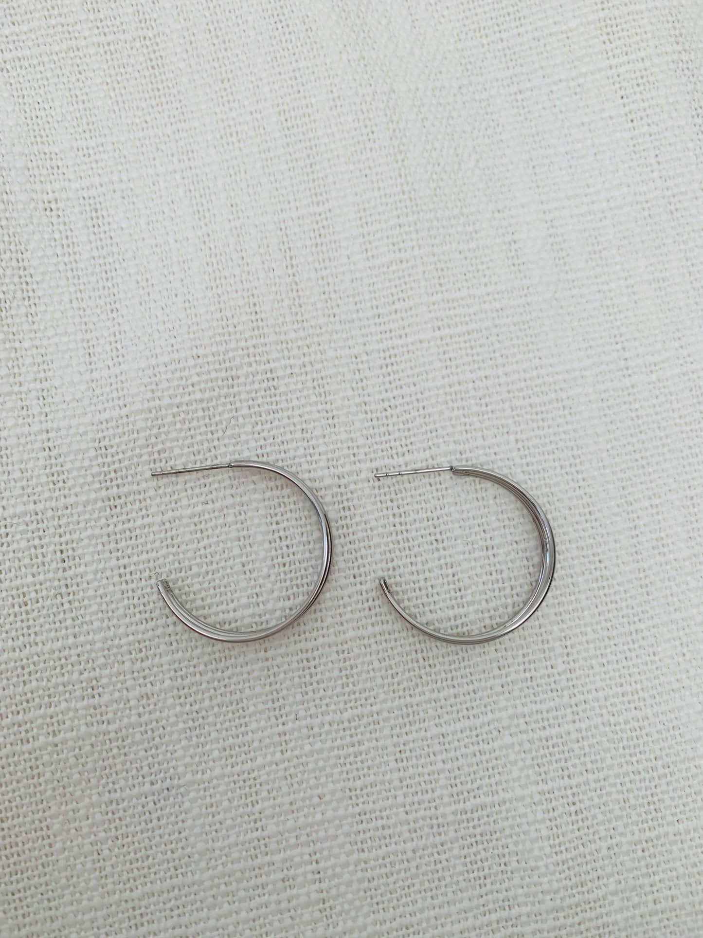 Oorbellen 'silver glow'