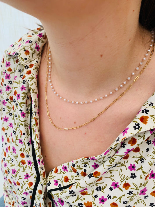 Ketting 'pearl luxe'