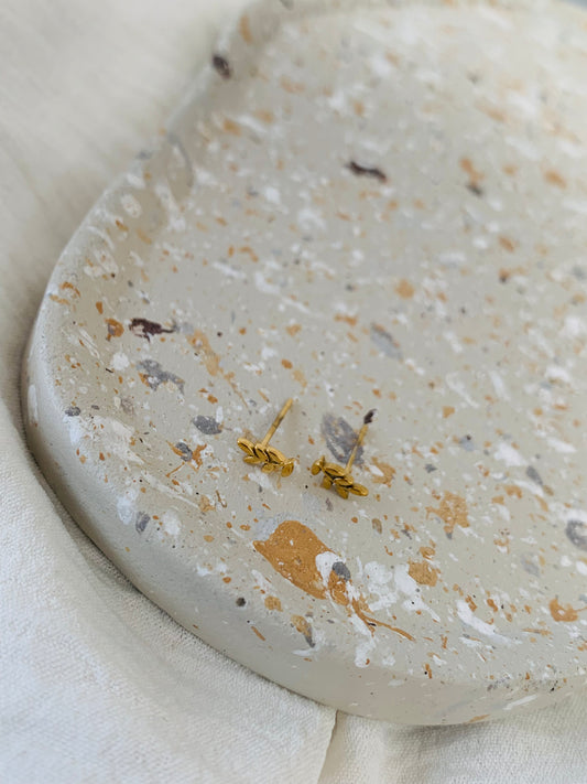 Oorbellen 'simple leaf'