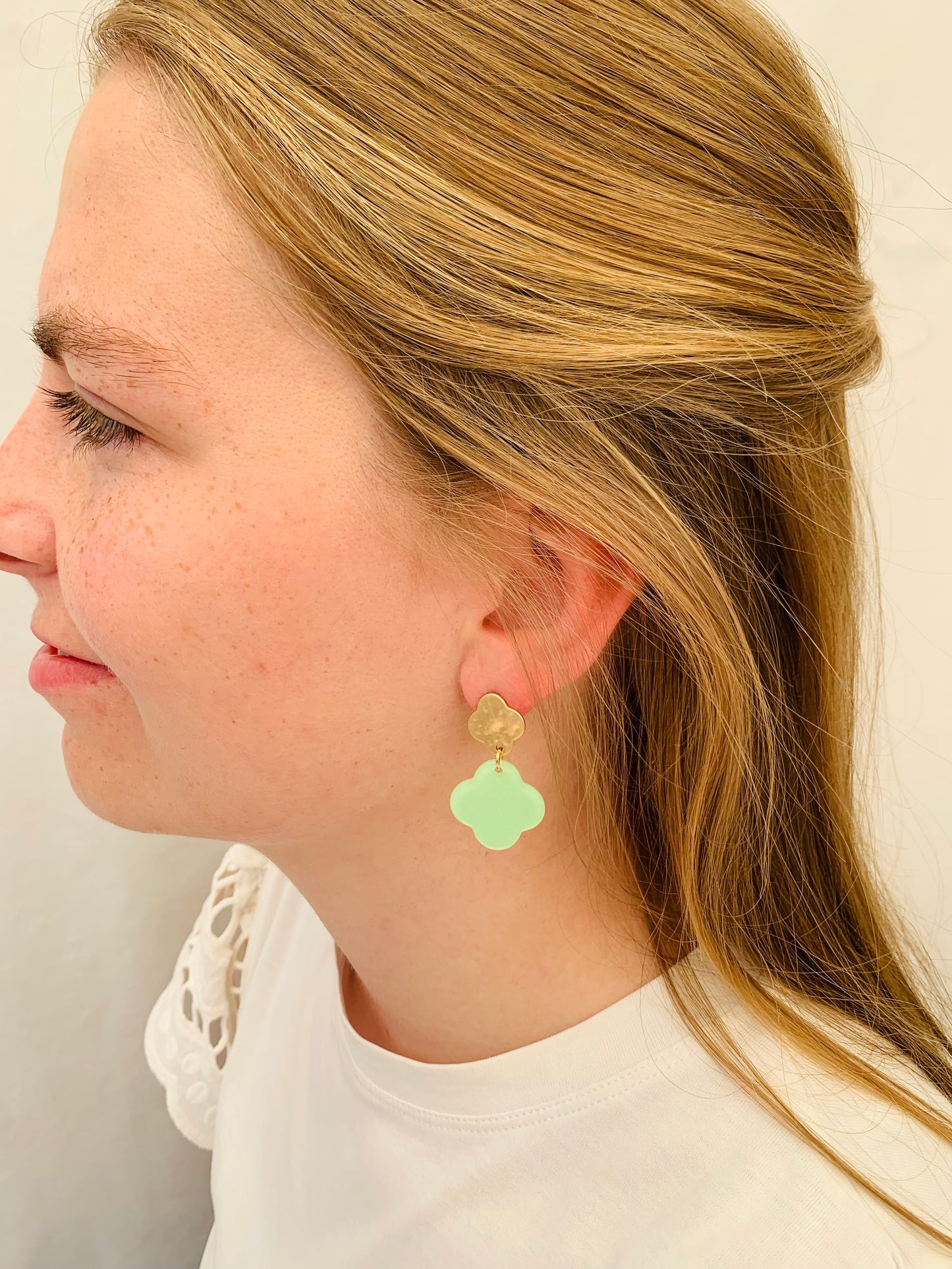 Oorbellen 'flora green'