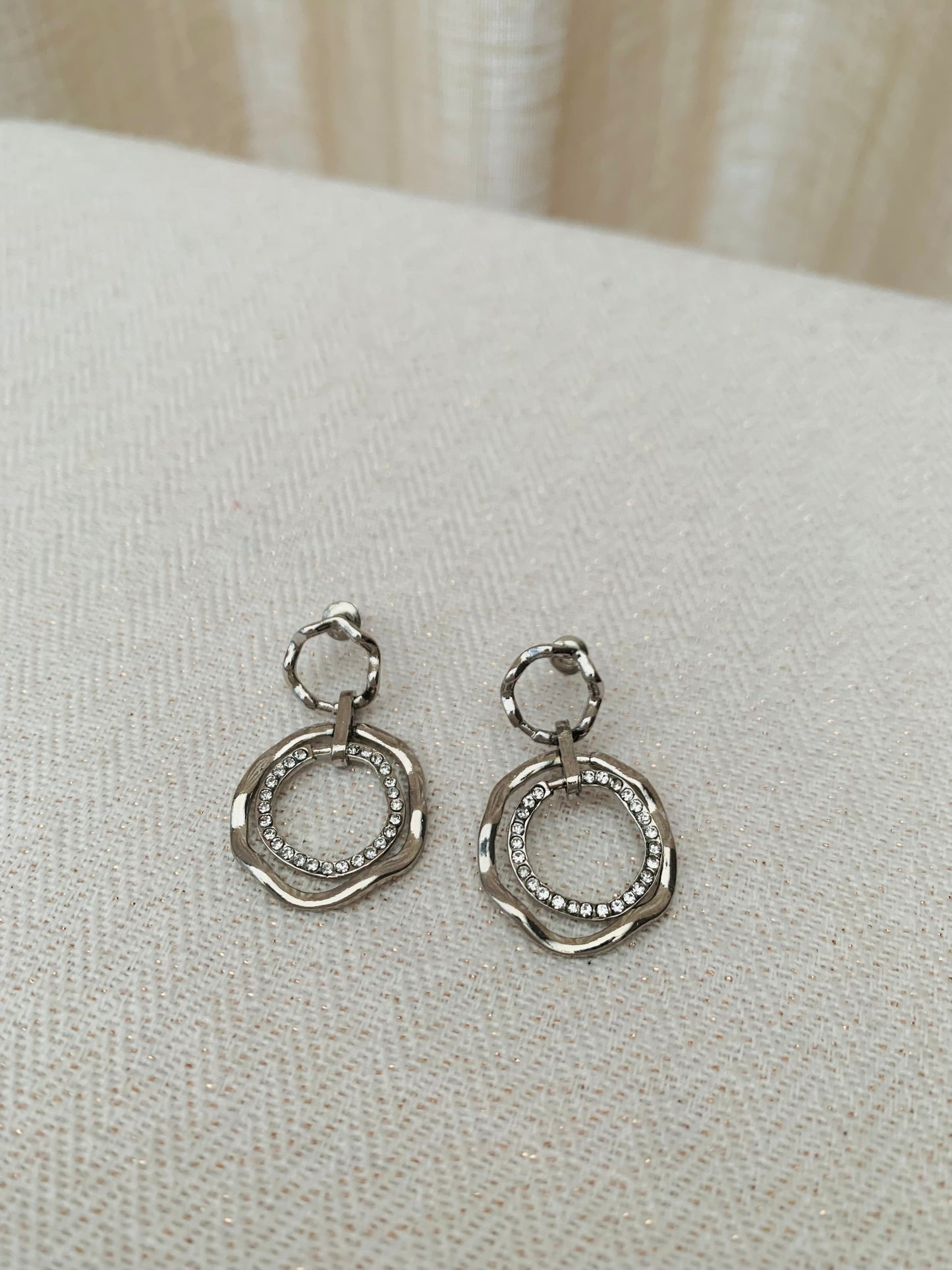 Oorbellen 'silver circle'