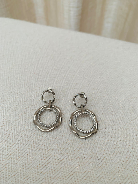 Oorbellen 'silver circle'