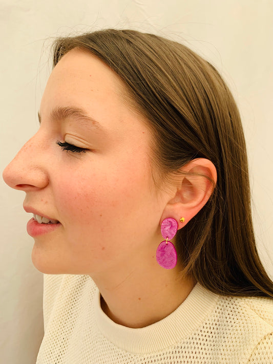 Oorbellen 'luna purple'