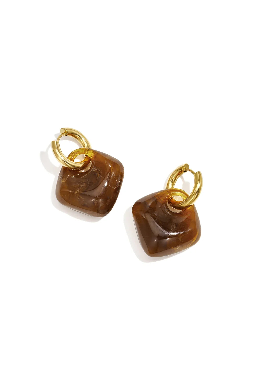 Oorbellen 'brown pearl'