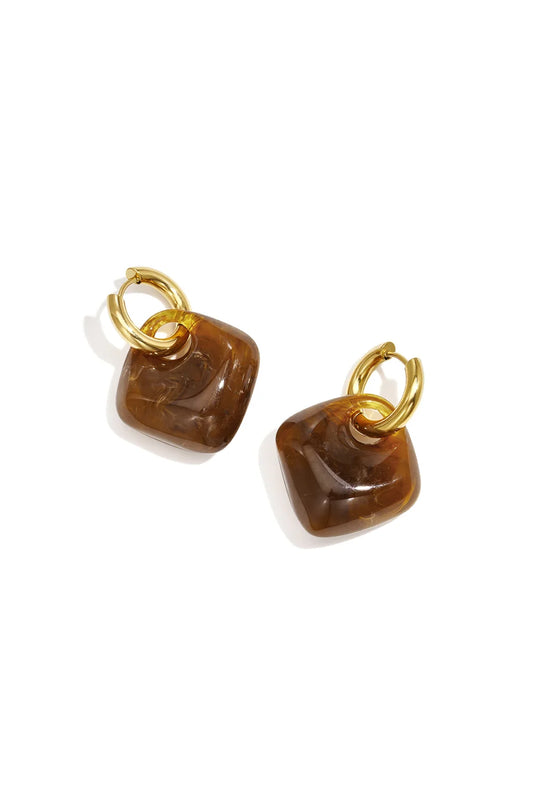 Oorbellen 'brown pearl'