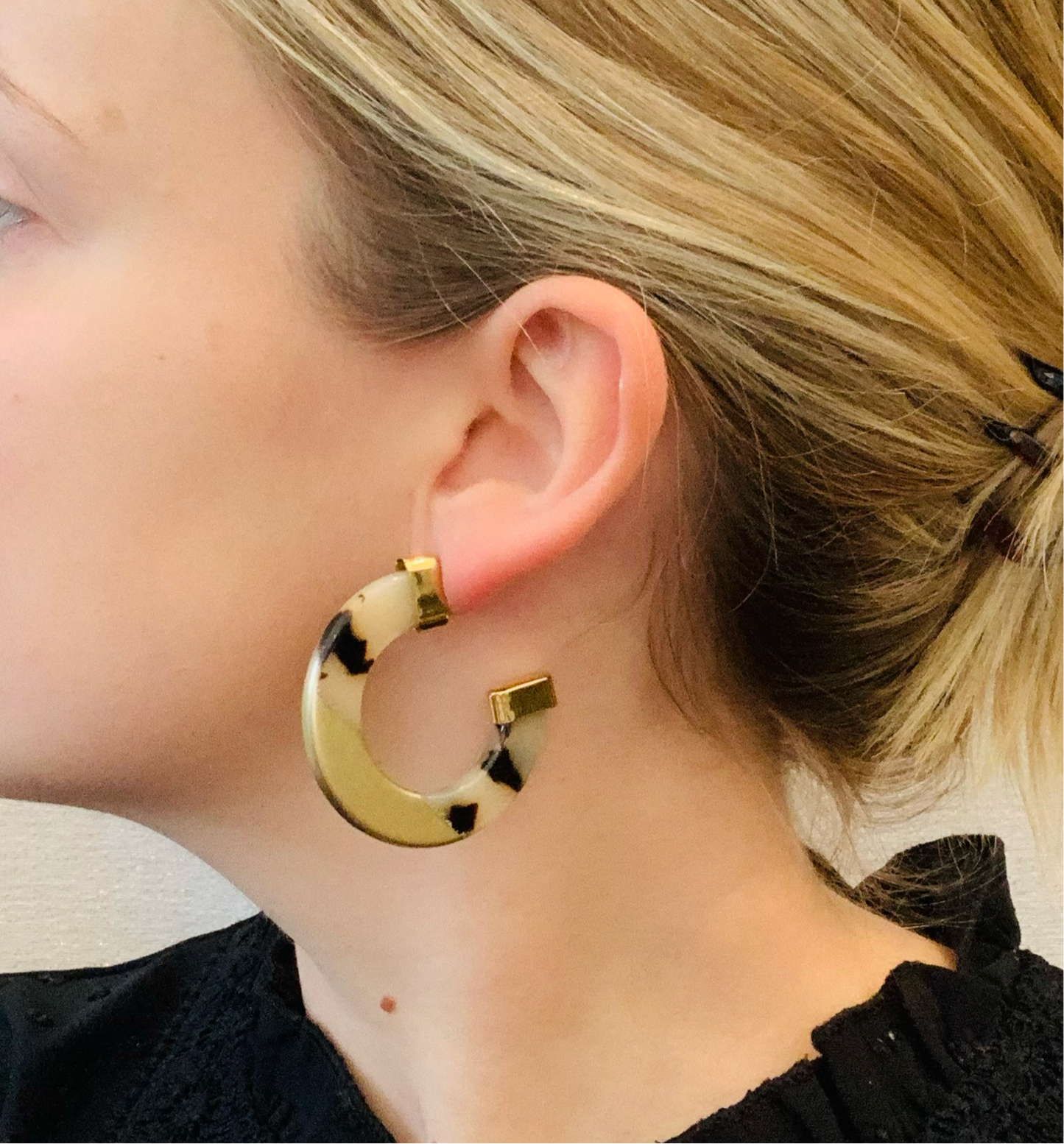 Oorbellen 'leopard hoops'